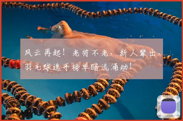 风云再起！老将不老，新人辈出，羽毛球选手榜单暗流涌动！